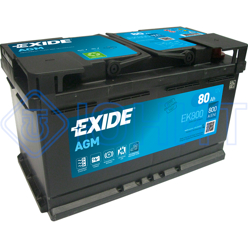 Аккумулятор автомобильный EXIDE AGM EK800