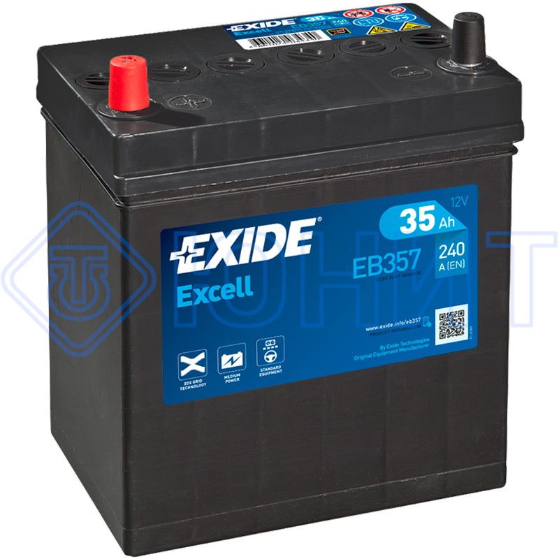 Аккумулятор автомобильный EXIDE EXCELL EB357