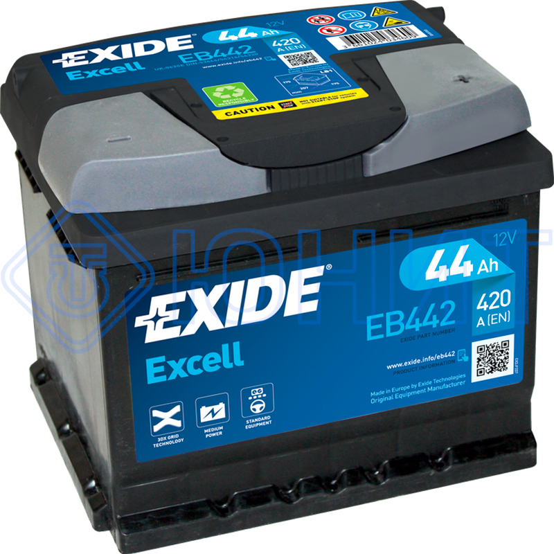 Аккумулятор автомобильный EXIDE EXCELL EB442