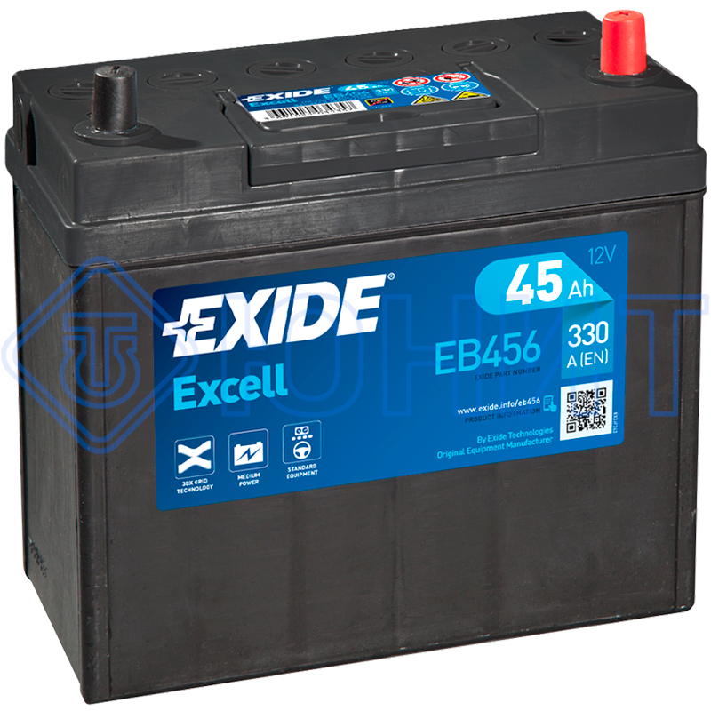 Аккумулятор автомобильный EXIDE EXCELL EB456
