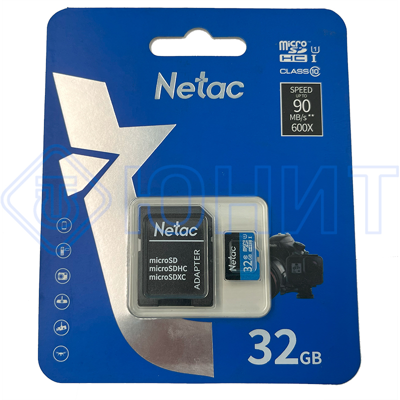 Карта памяти Netac microSDHC 32 ГБ NT02P500STN-032G-R