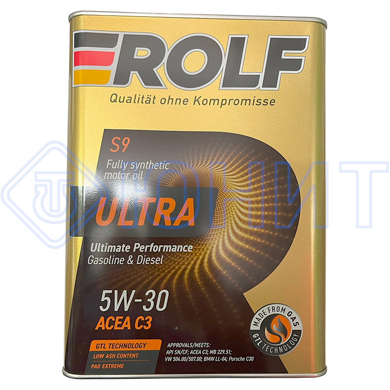 Моторное масло ROLF Ultra 5W-30 C3 SN/CF (4л) 322936
